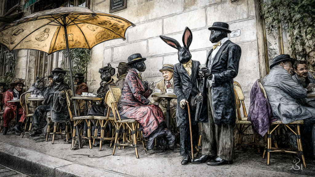 Konpè Lapen. Paris. Belle Epoque Terrasses Montmartre. n 2 @Alexia de Saint John's