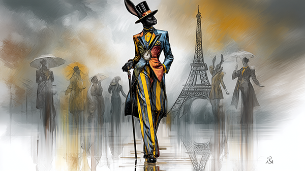 Konpè Lapen. Paris. Belle Epoque. Collection Eiffel Tower. Madras n1 @Alexa de Saint John's